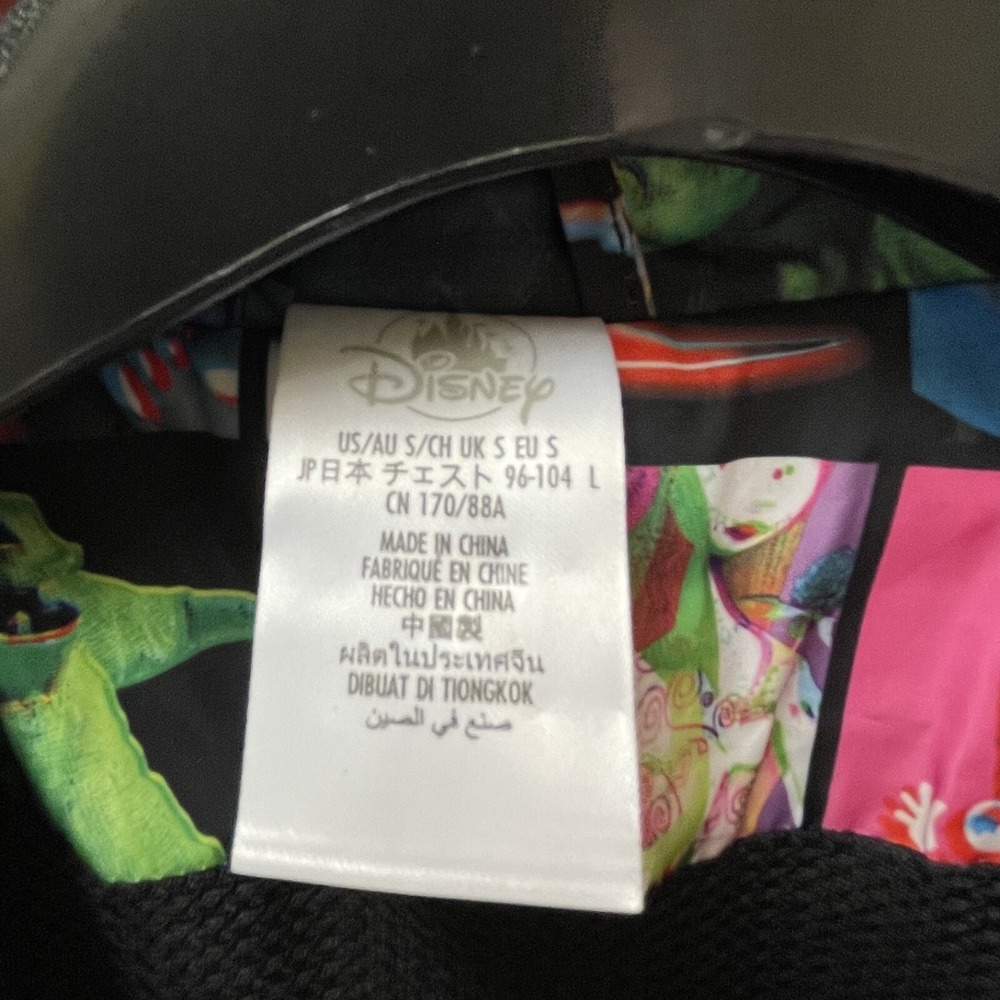 Disney Parks Mens Small Jacket Neon Nightmare Before Christmas Windbreaker Parks - Picture 3 of 15